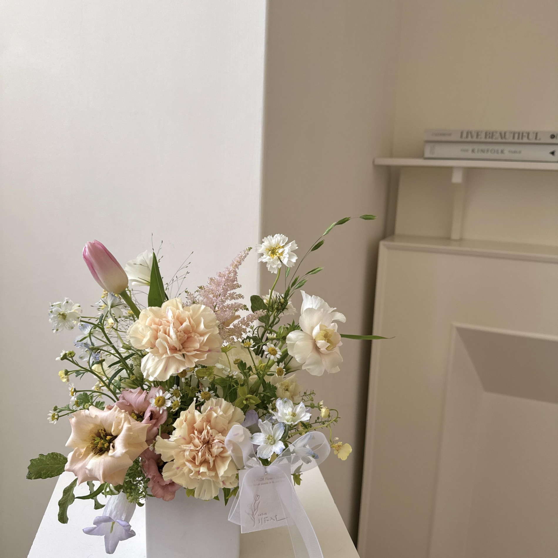 粉嫩色系韓式小桌花 1