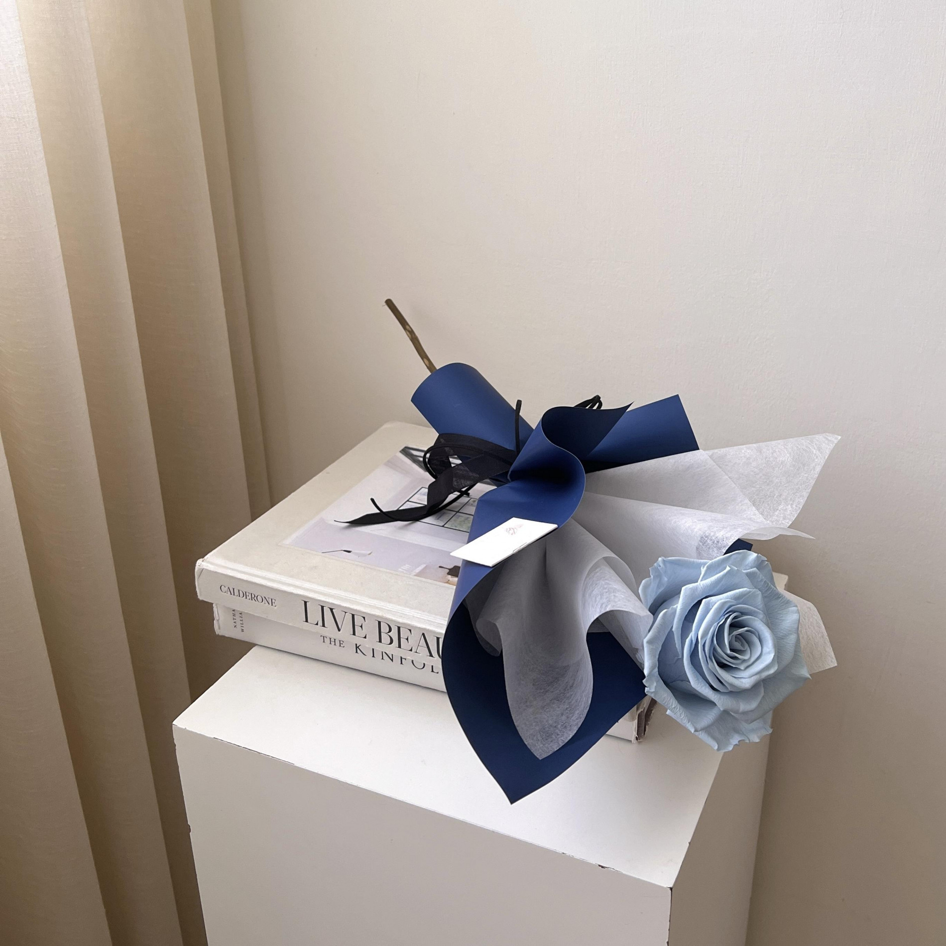 藍色海岸公路單支永生花束 2色 3