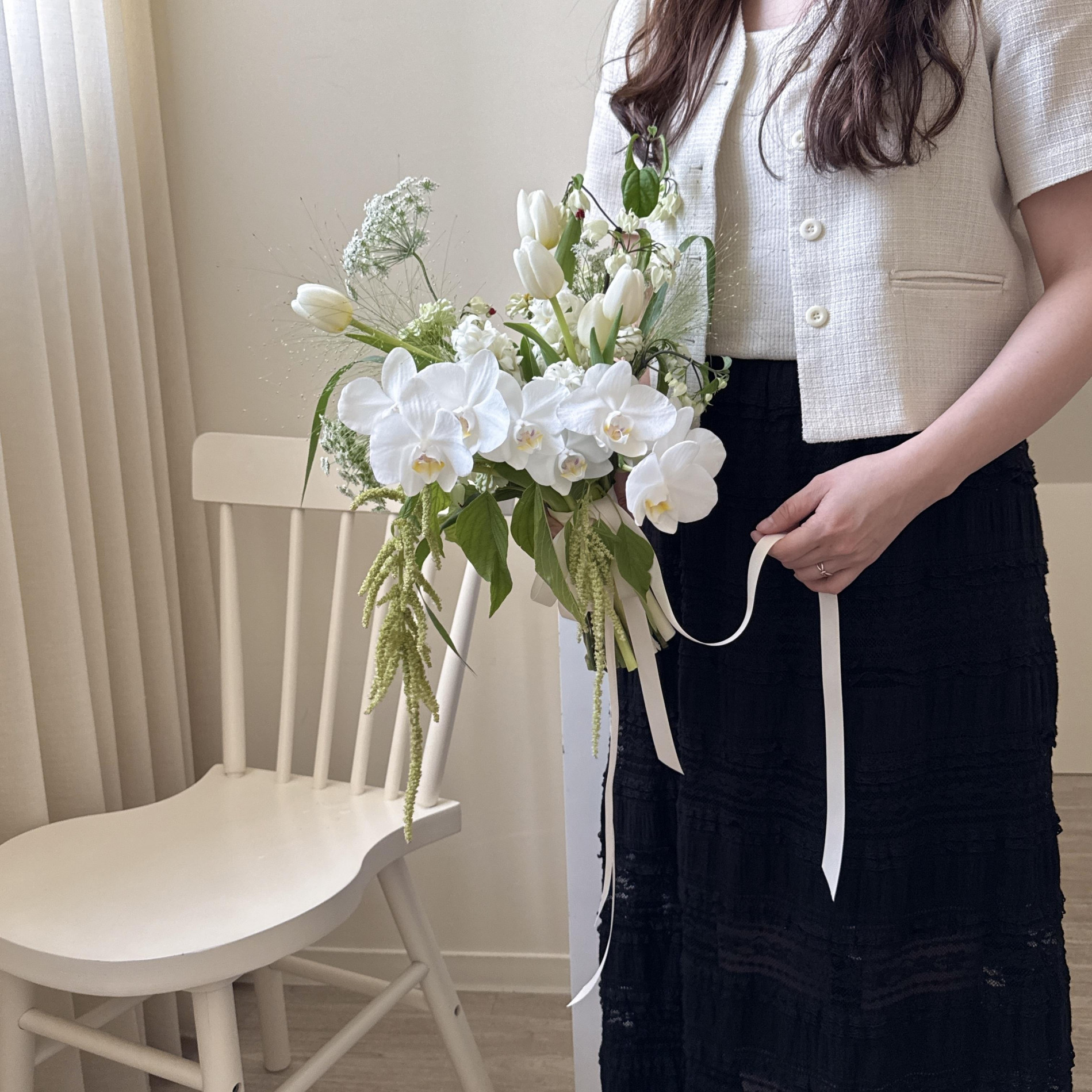 在綠意裡擁抱你韓式捧花 4