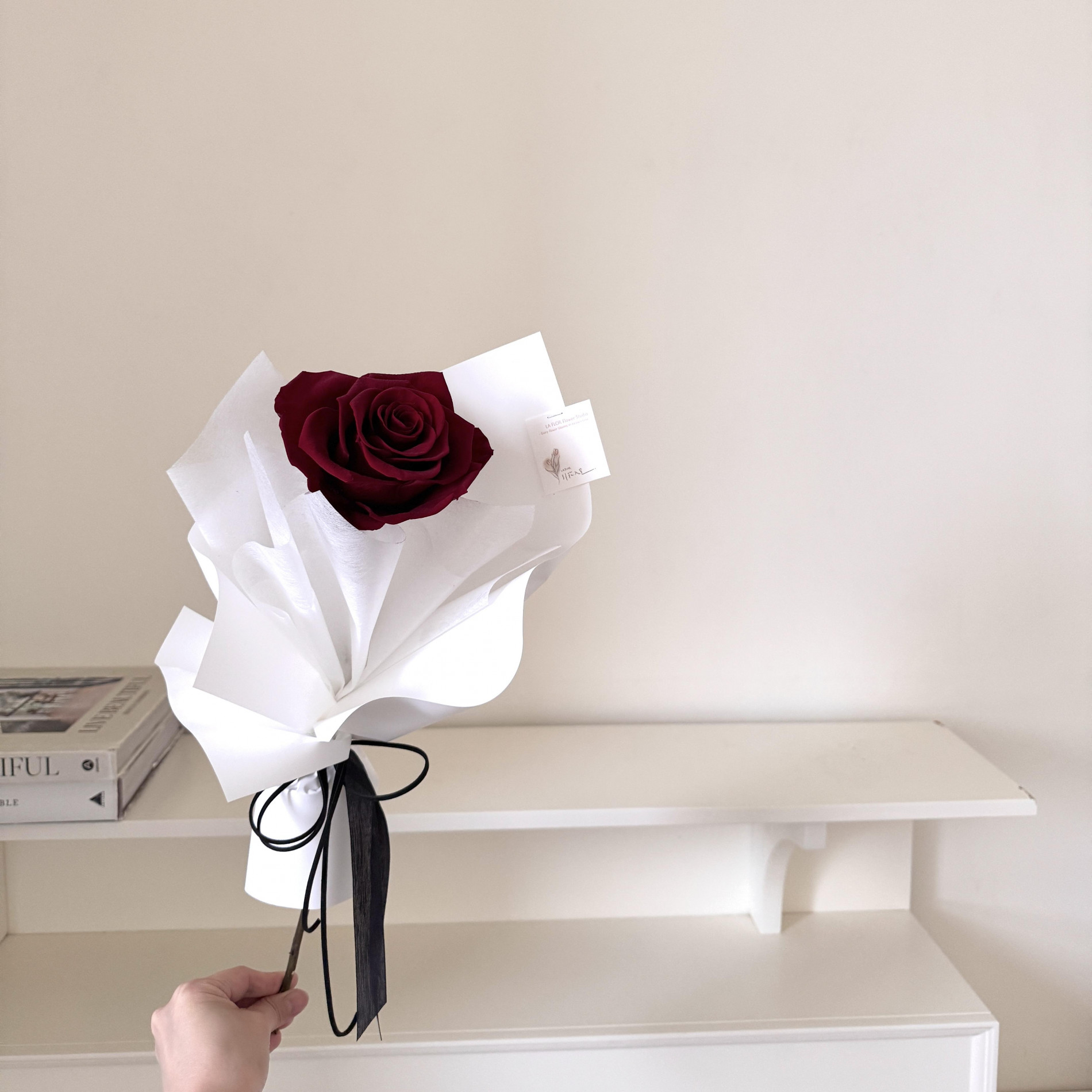 西洋情人節設計款 屬於我們的故事單支永生玫瑰 4