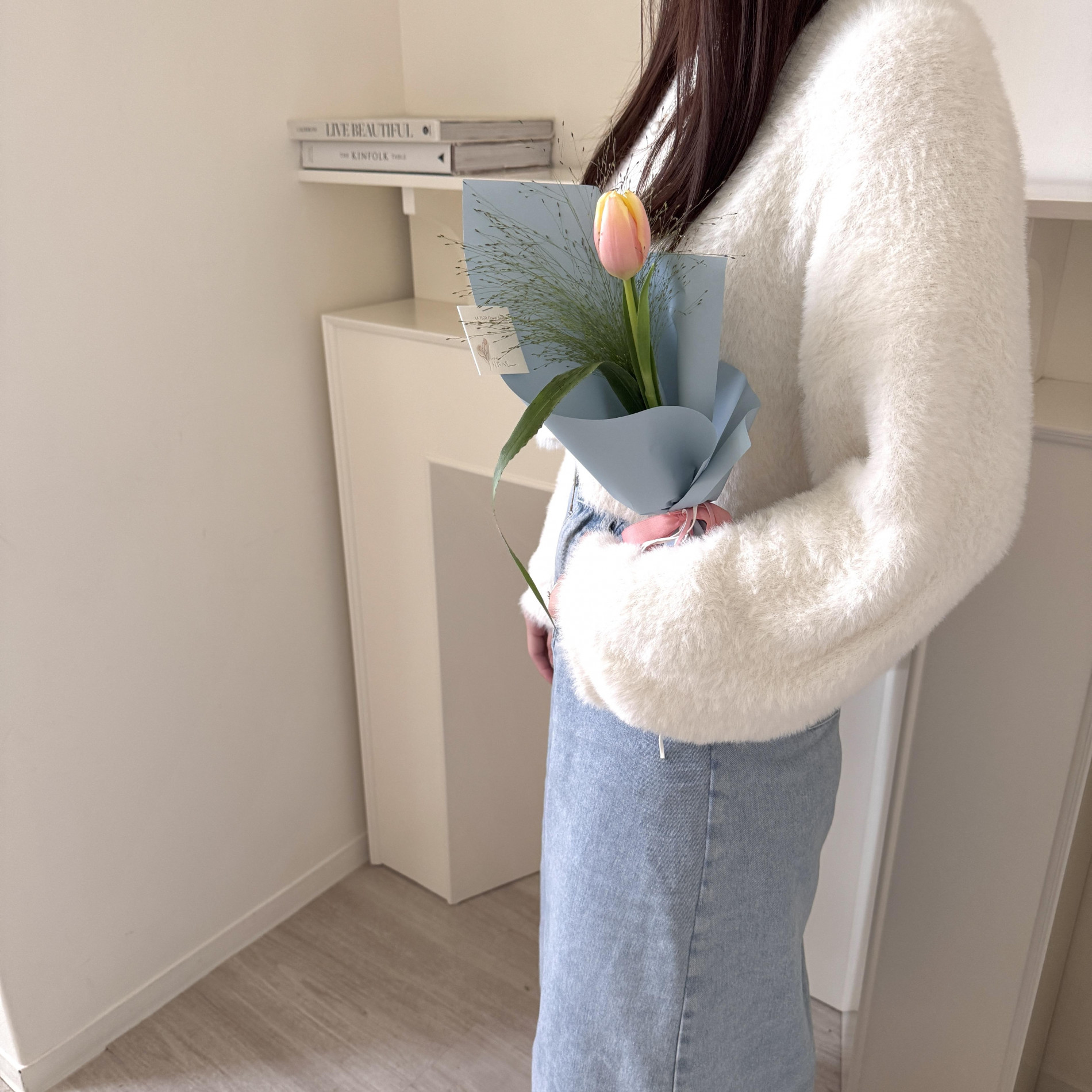 西洋情人節設計款 喜歡你,喜歡我 單支鬱金香 3