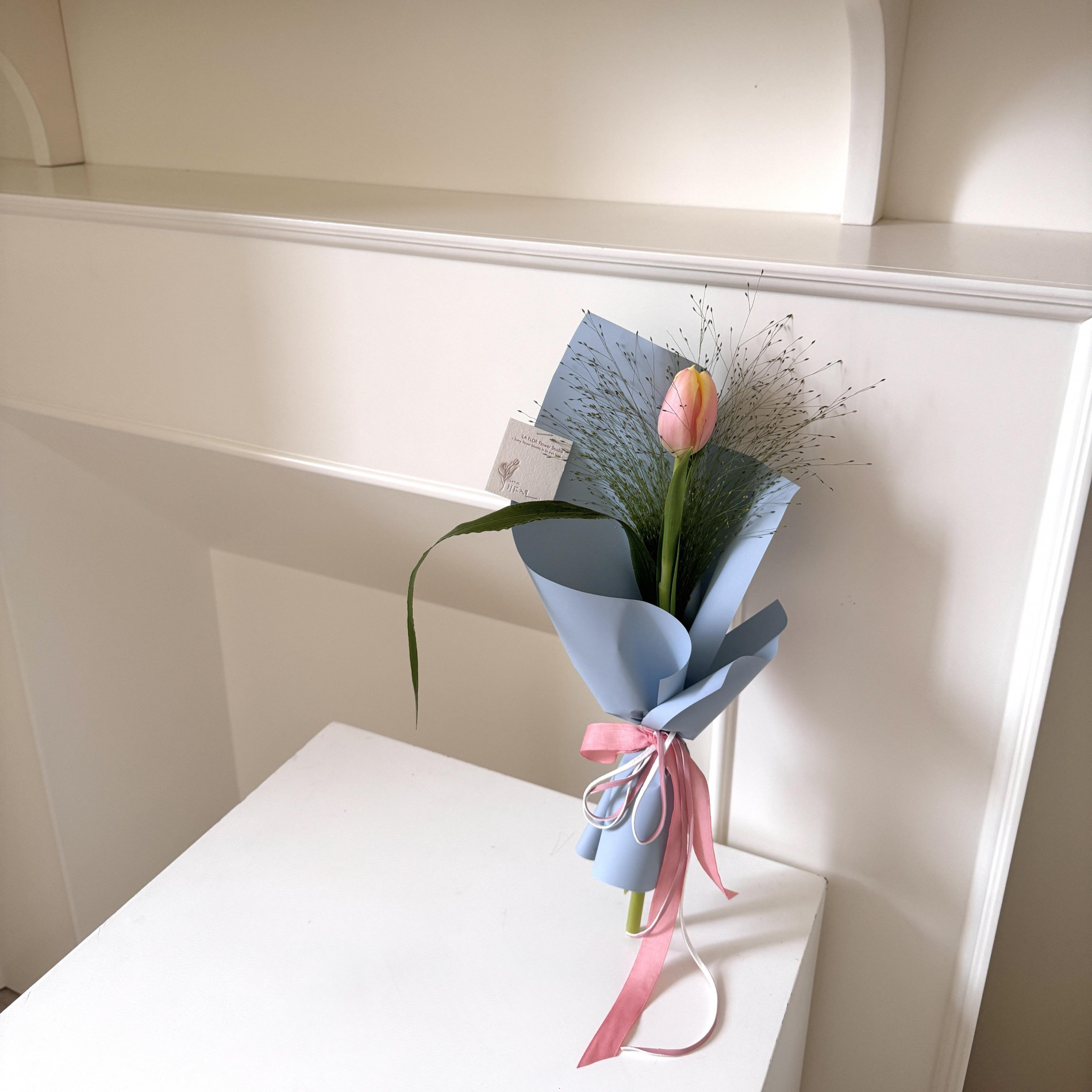 西洋情人節設計款 喜歡你,喜歡我 單支鬱金香 2