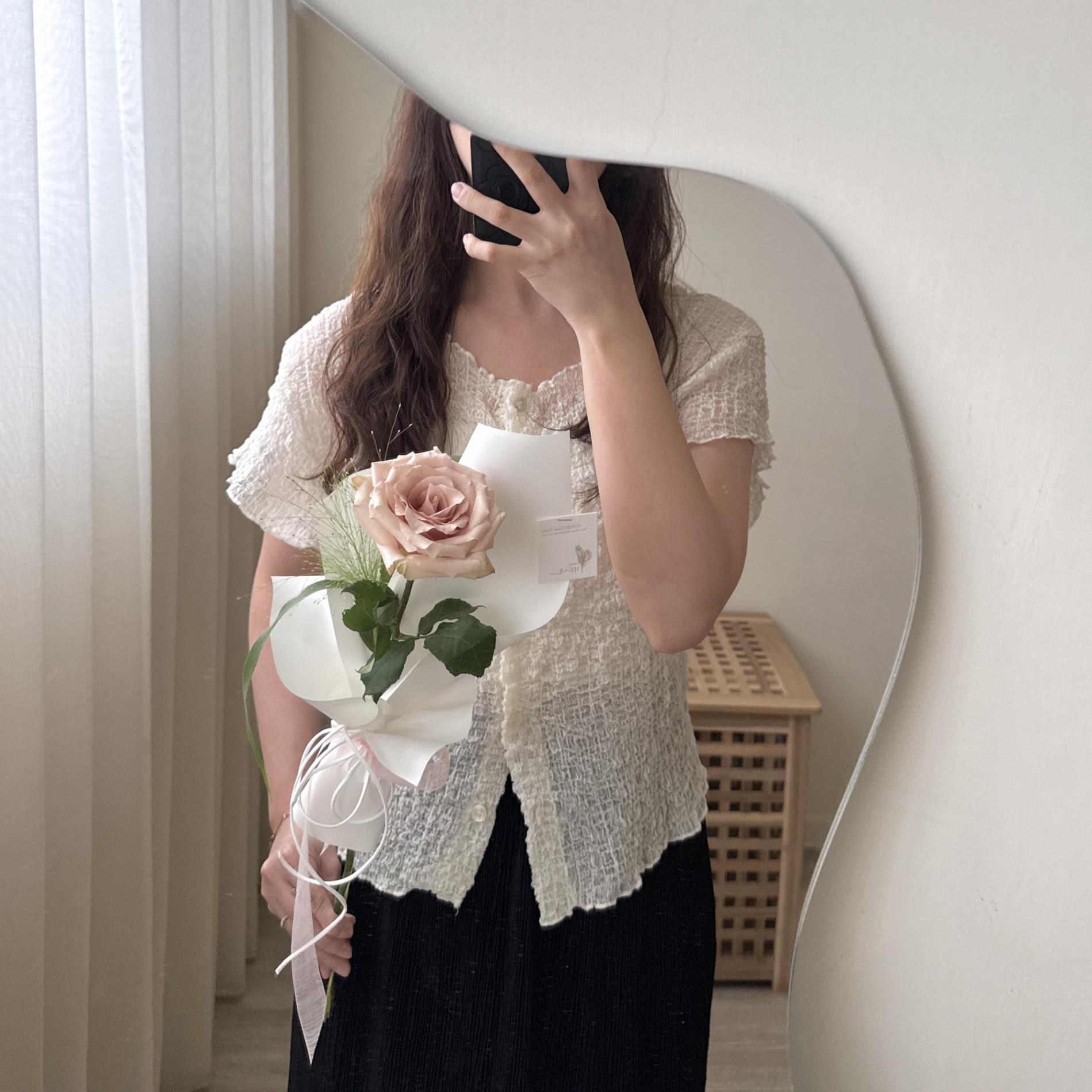 白色情人節設計款 溫柔紀念品單支玫瑰花束 6